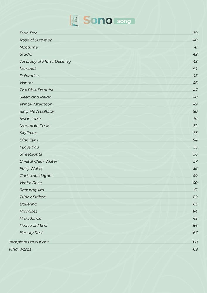 Tongue Drum Music Book - 50 Relaxing, Yoga and Meditation Songs - For all tongue drums in C major with 8 / 11 / 13 / 14 / 15 tongues - PDF for download3