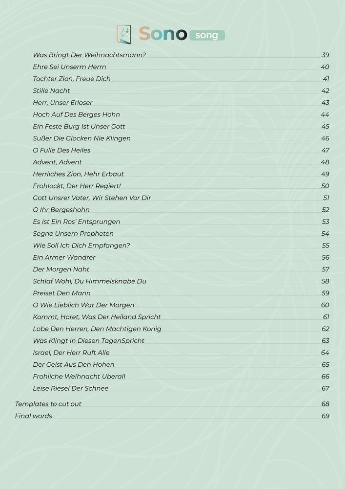 Tongue Drum Music Book - 50 German Christmas Songs - For all tongue drums in C major with 8 / 11 / 13 / 14 / 15 tongues - PDF for download3